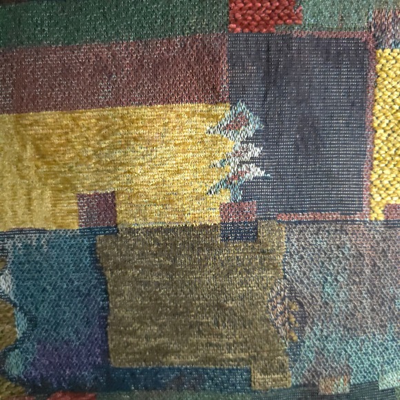 Vintage Bets by Canvasbacks Patchwork Tapestry Jacket Boho Artwear L Textured - Picture 7 of 7